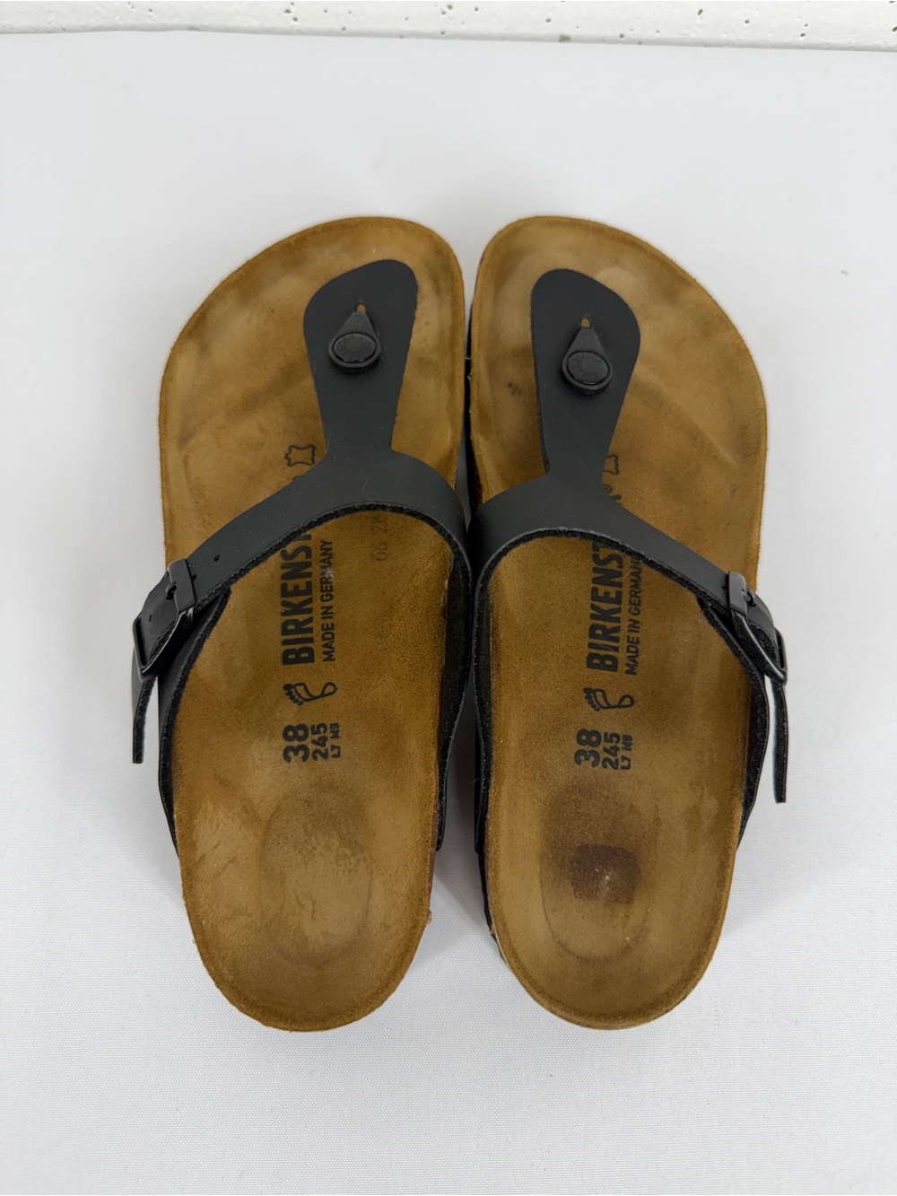 Birkenstock Women’s size 38 / 7 Gizeh Black Thong Sandals - Picture 4 of 13